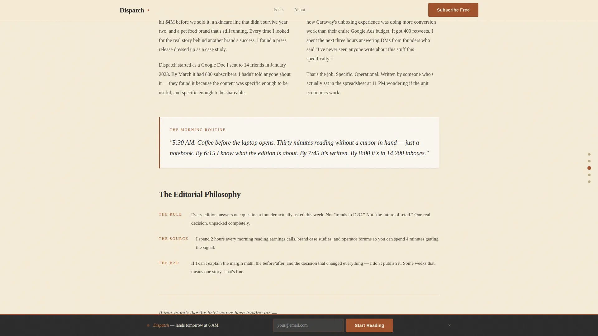 D2C & Brand Newsletter Booking Website Template