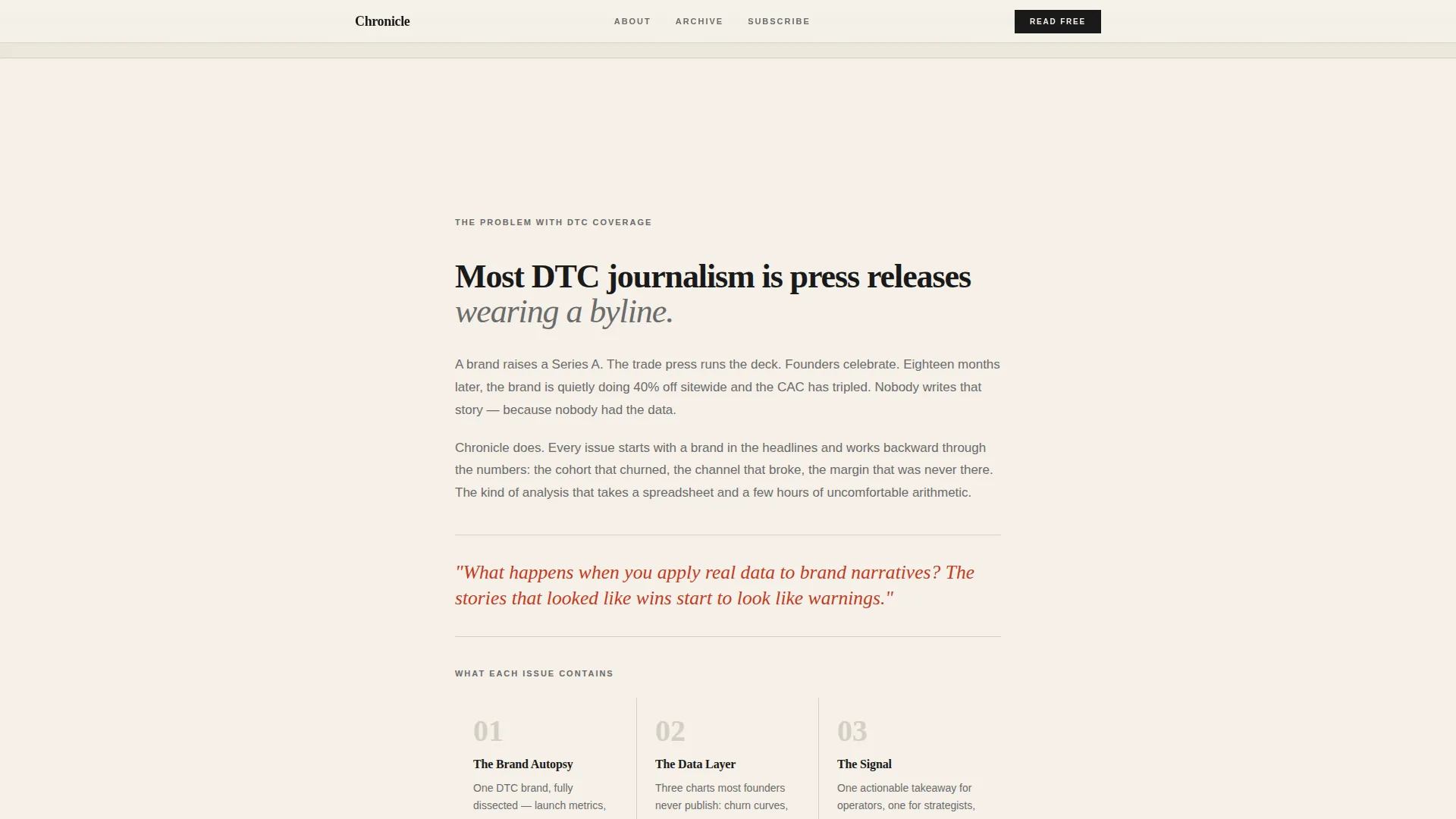 D2C Brand Newsletter Landing Page Template