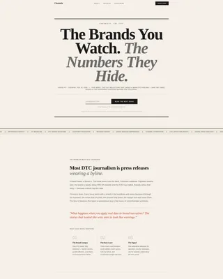 D2C Brand Newsletter Landing Page Template