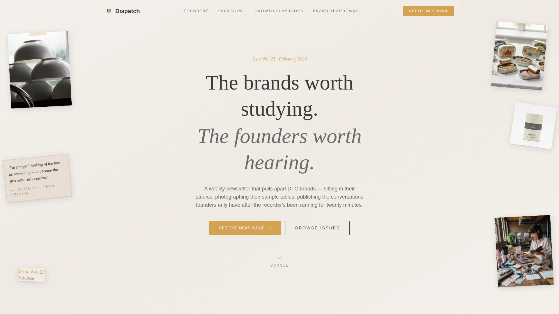 DTC Brand Newsletter Landing Page Template