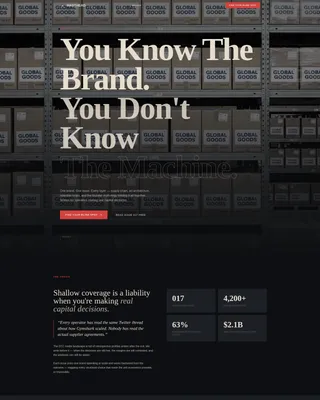 D2C Brand Intelligence Landing Page Template