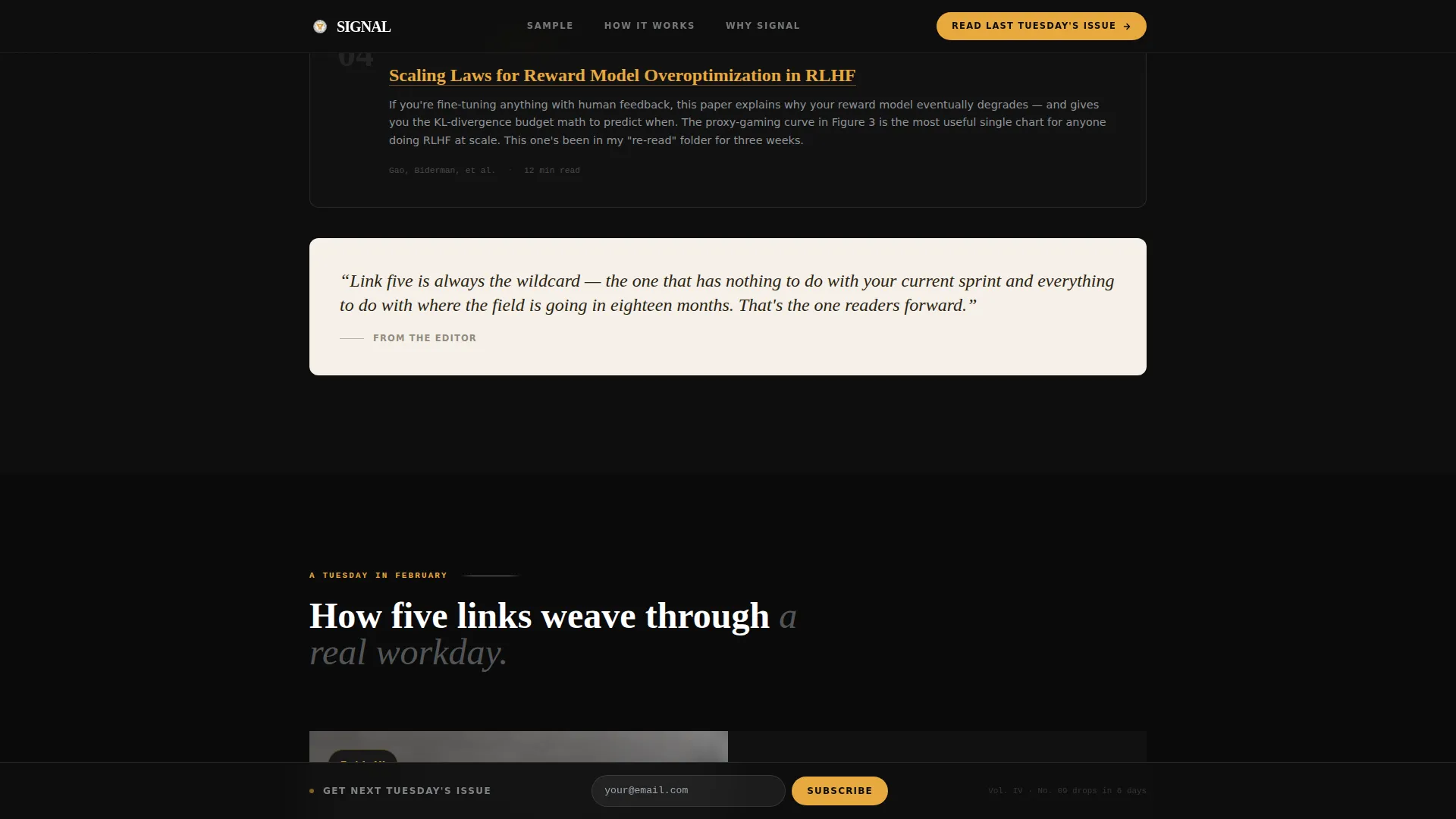 Curated Data Science Newsletter Landing Page Template