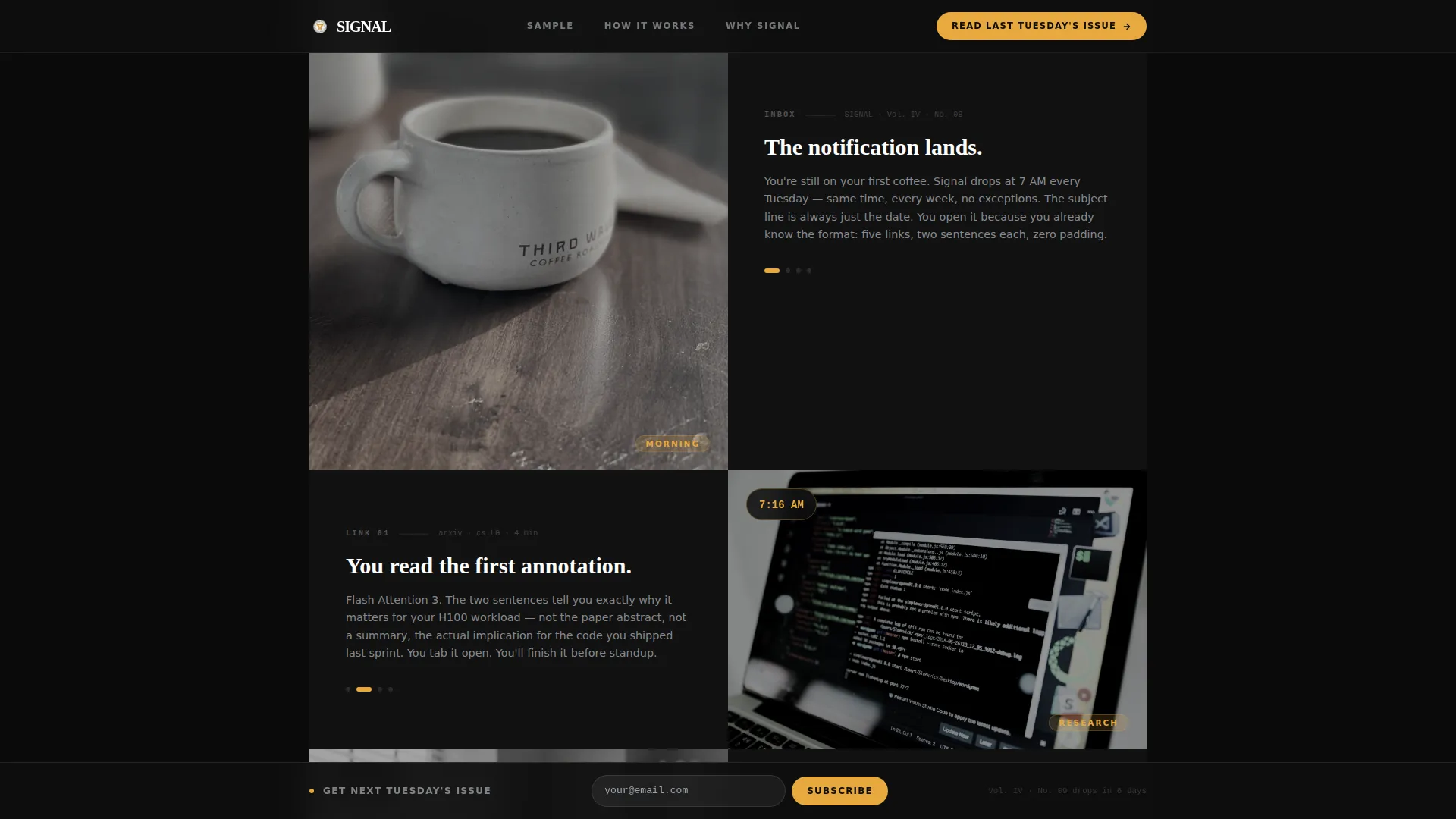 Curated Data Science Newsletter Landing Page Template