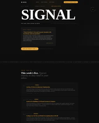 Curated Data Science Newsletter Landing Page Template