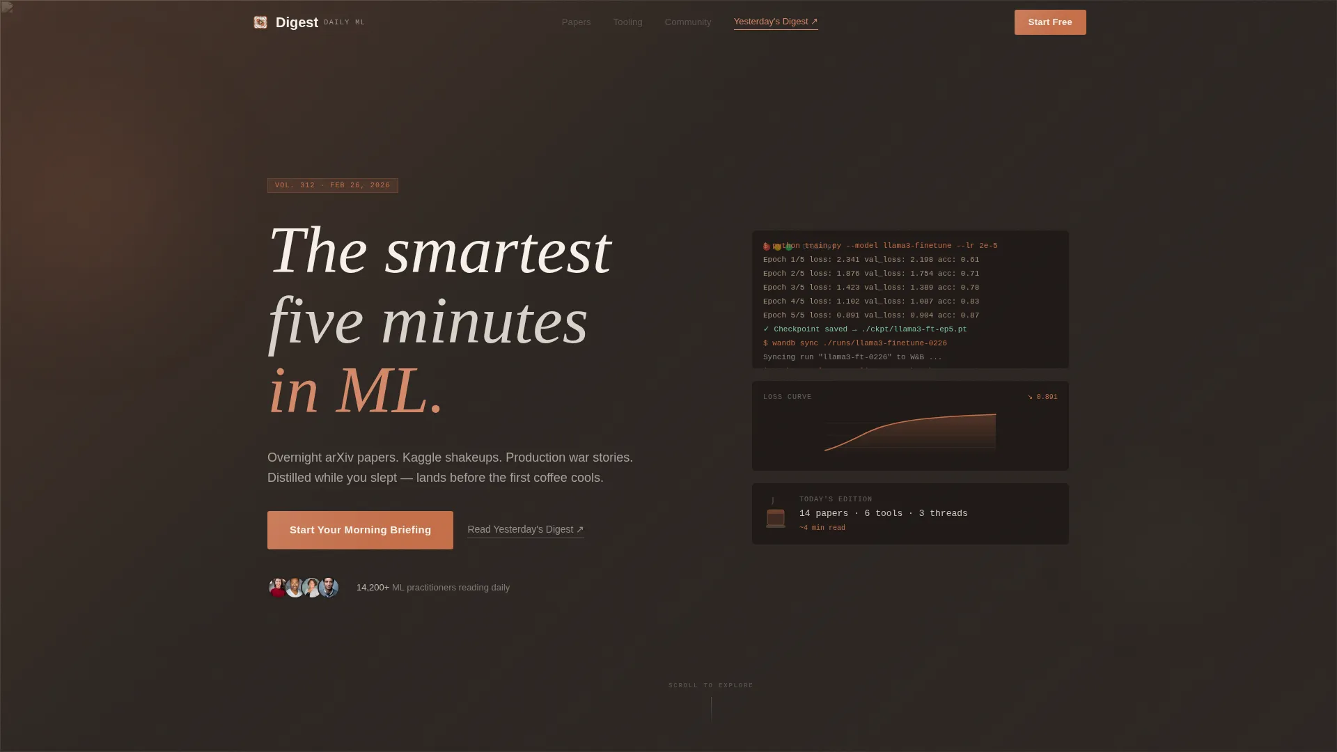 Data Science Newsletter Landing Page Template