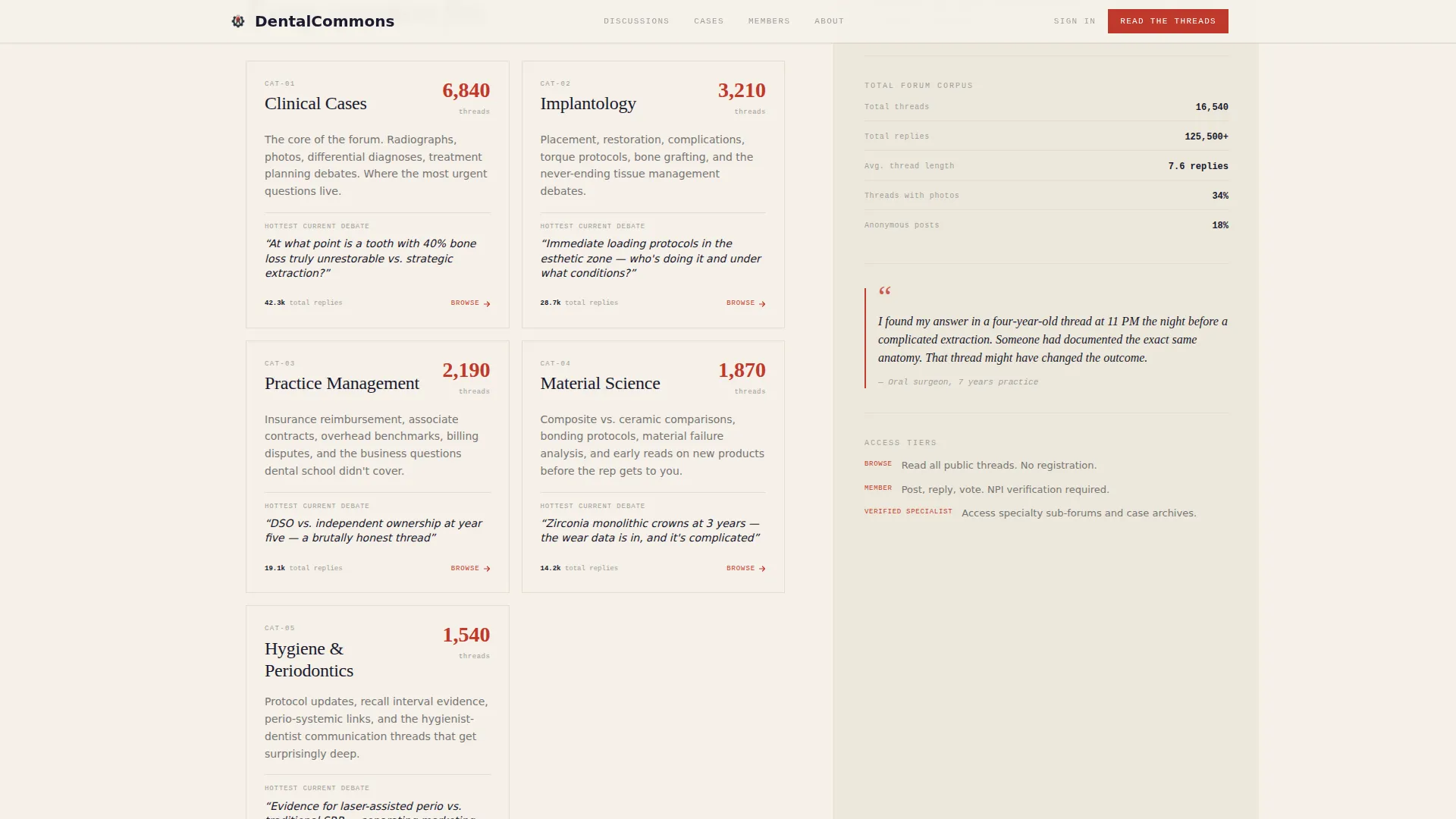Dental Community Forum Landing Page Template
