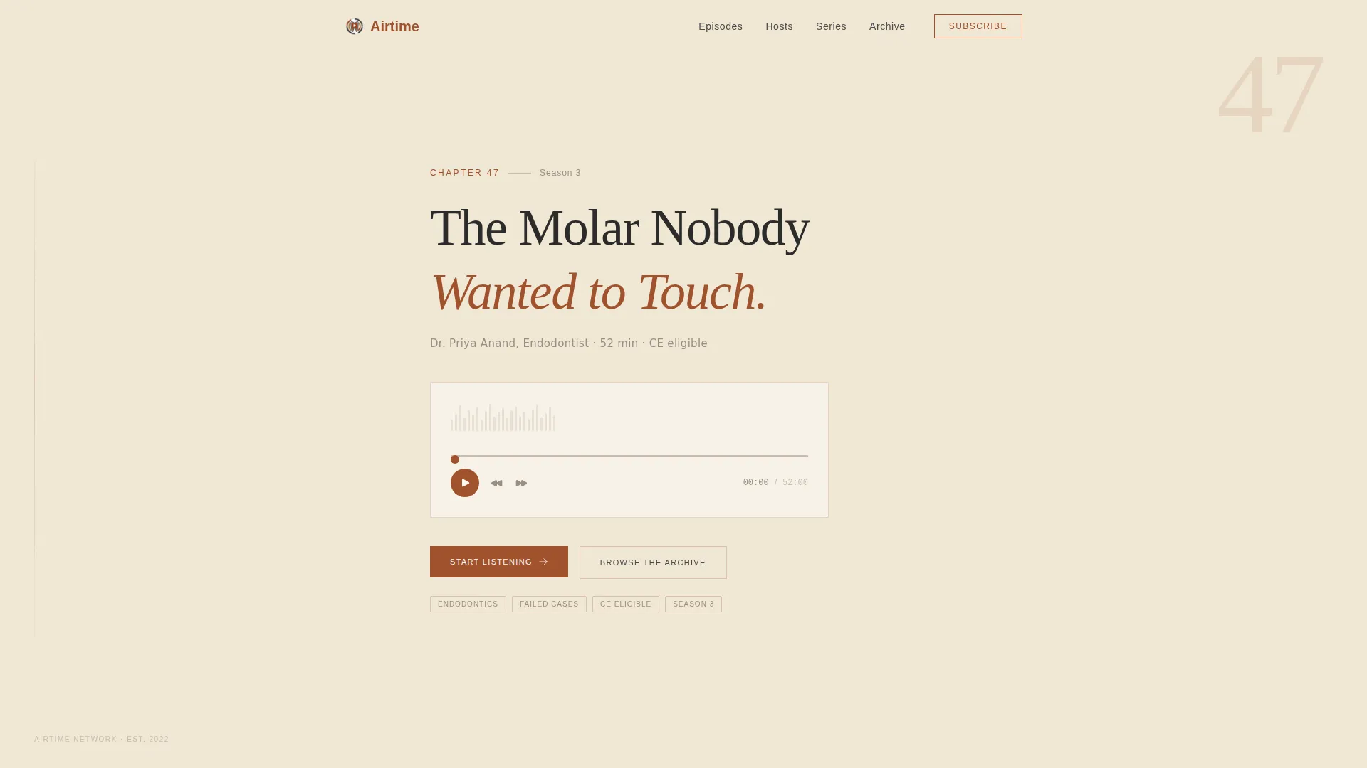 Dental Podcast Landing Page Template