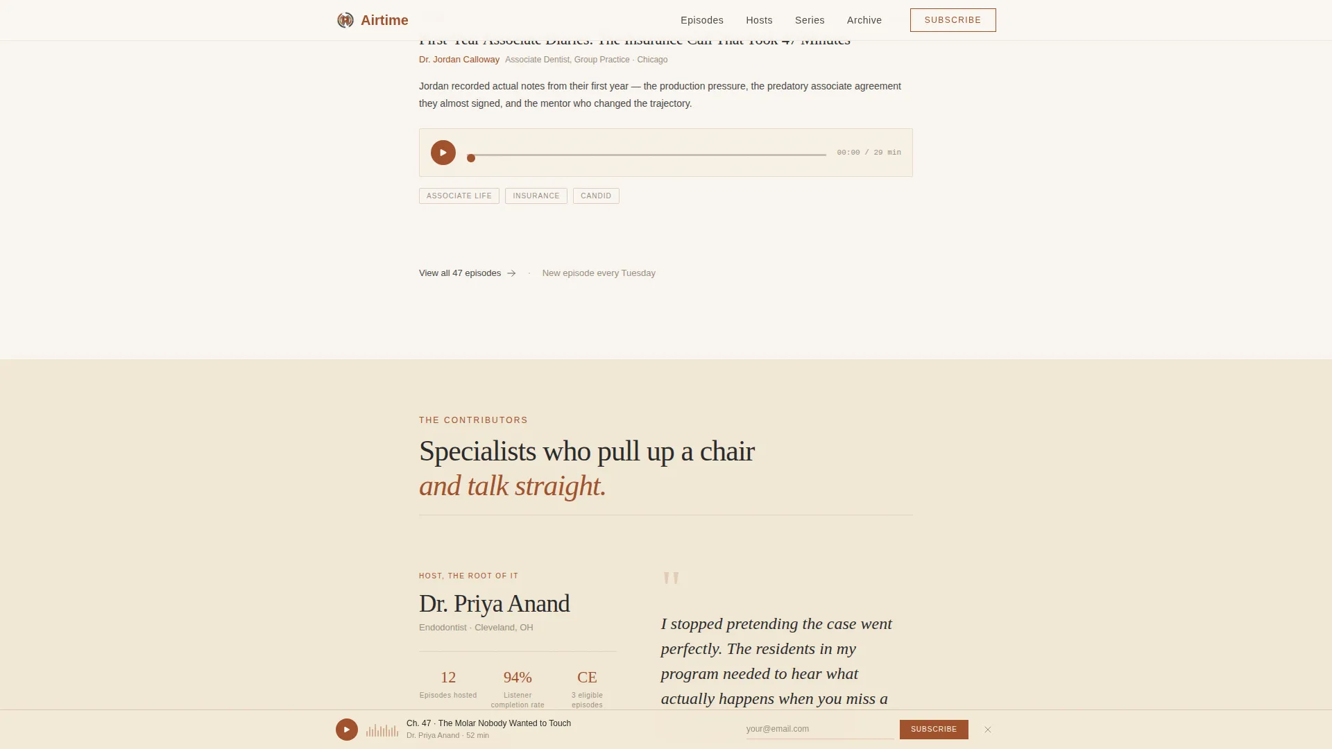 Dental Podcast Landing Page Template