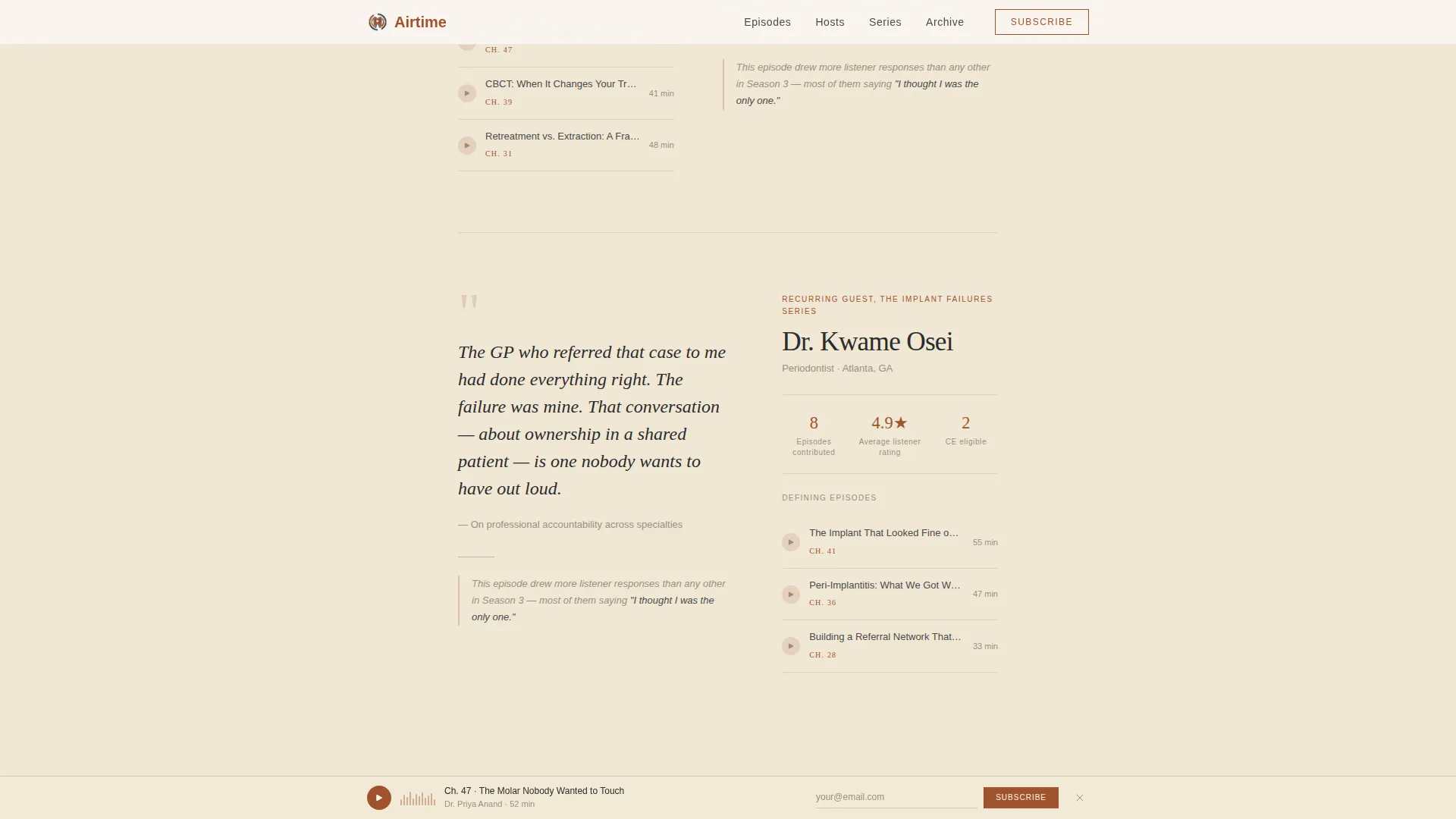 Dental Podcast Landing Page Template