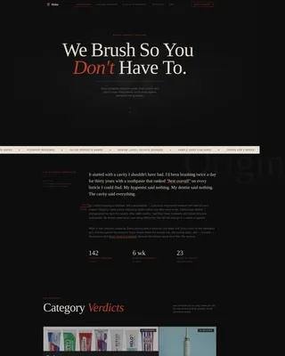Cinematic Dental Review Blog Landing Page Template