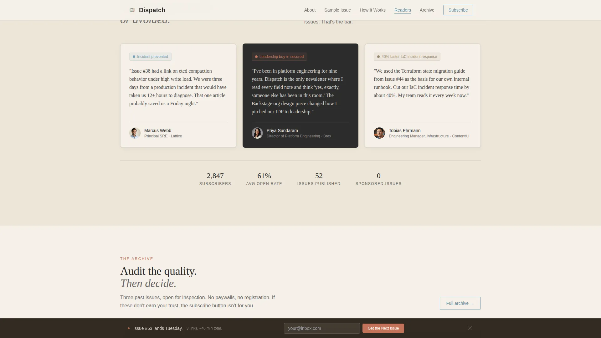 DevOps Newsletter Landing Page Template