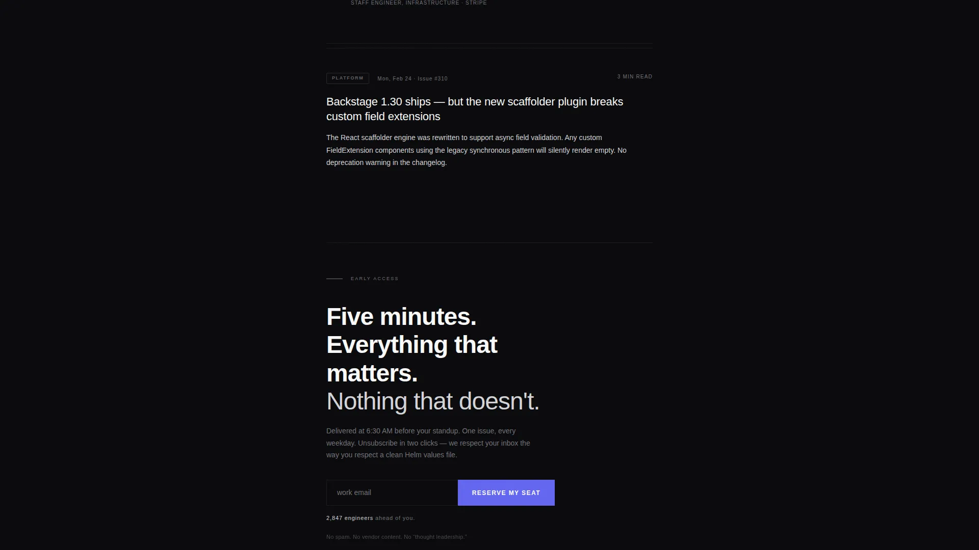 DevOps Newsletter Waitlist Landing Page Template