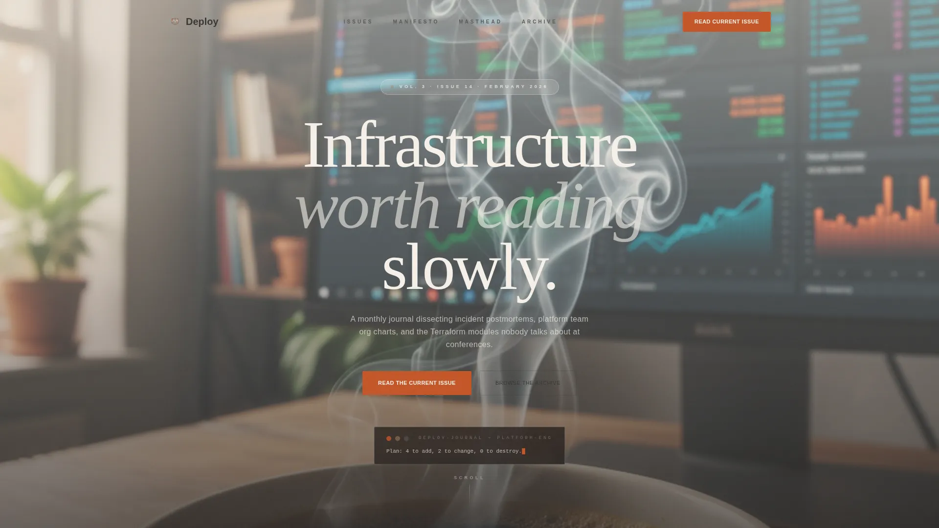 Authoritative DevOps Editorial Landing Page Template