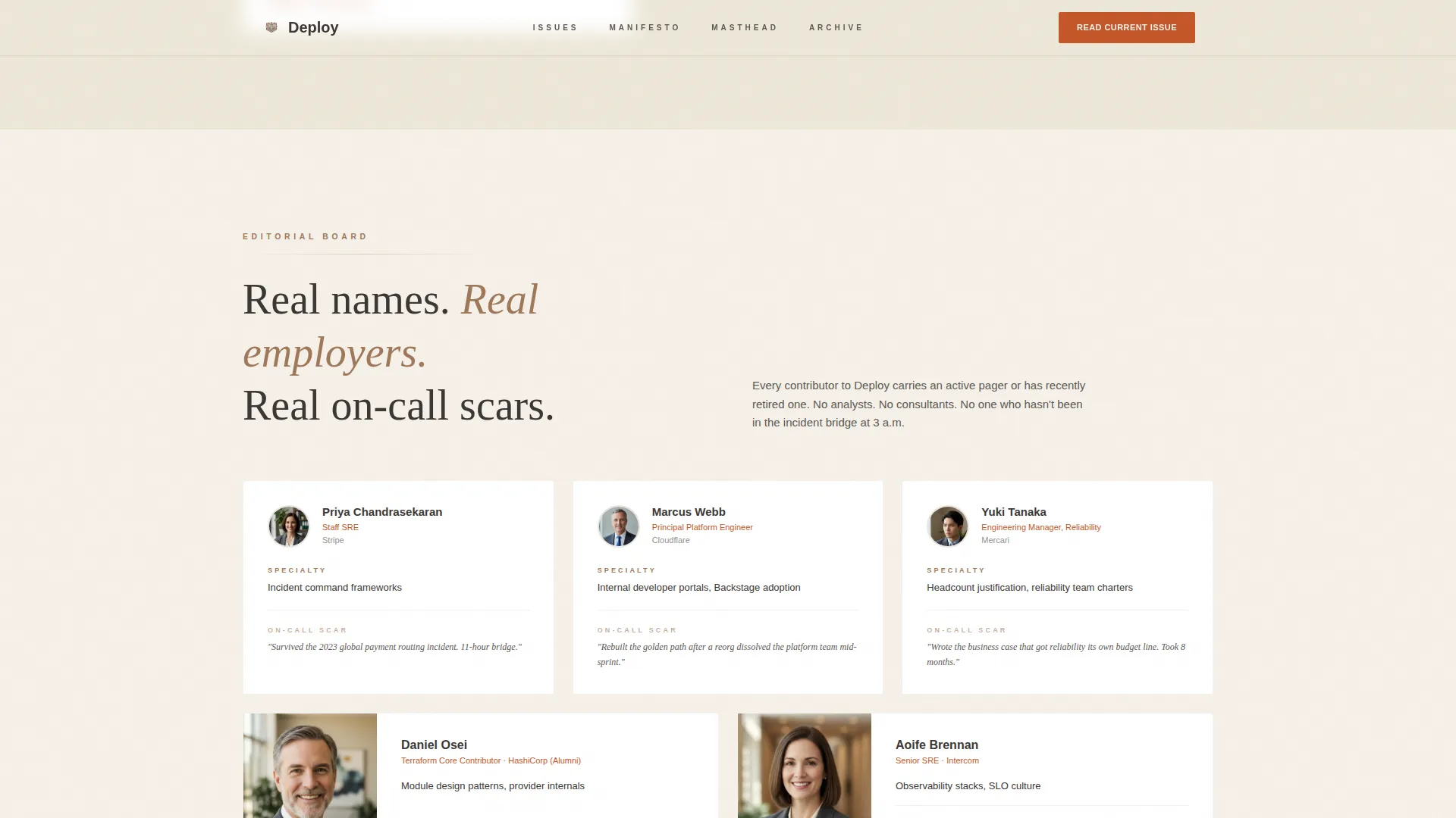 Authoritative DevOps Editorial Landing Page Template