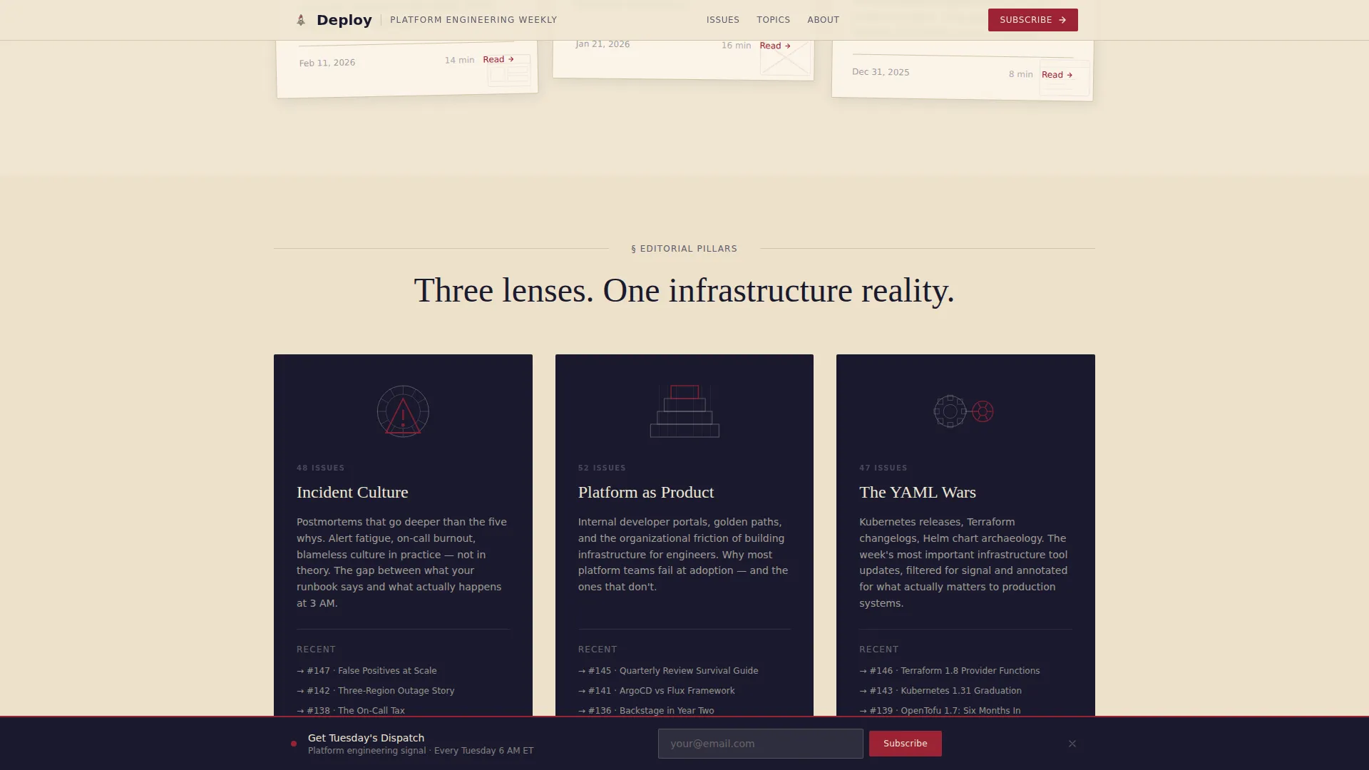 DevOps & Platform Engineering Newsletter Landing Page