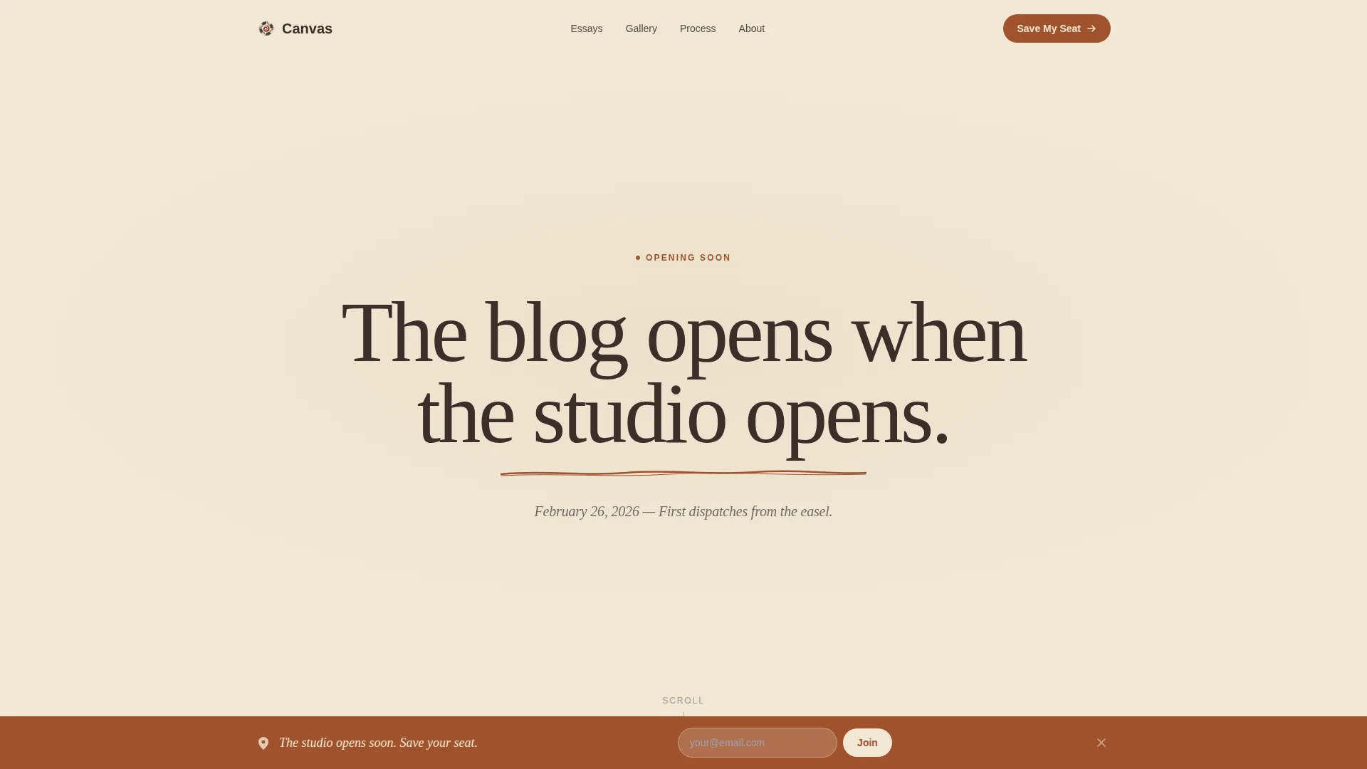 Digital Art Blog Coming Soon Landing Page