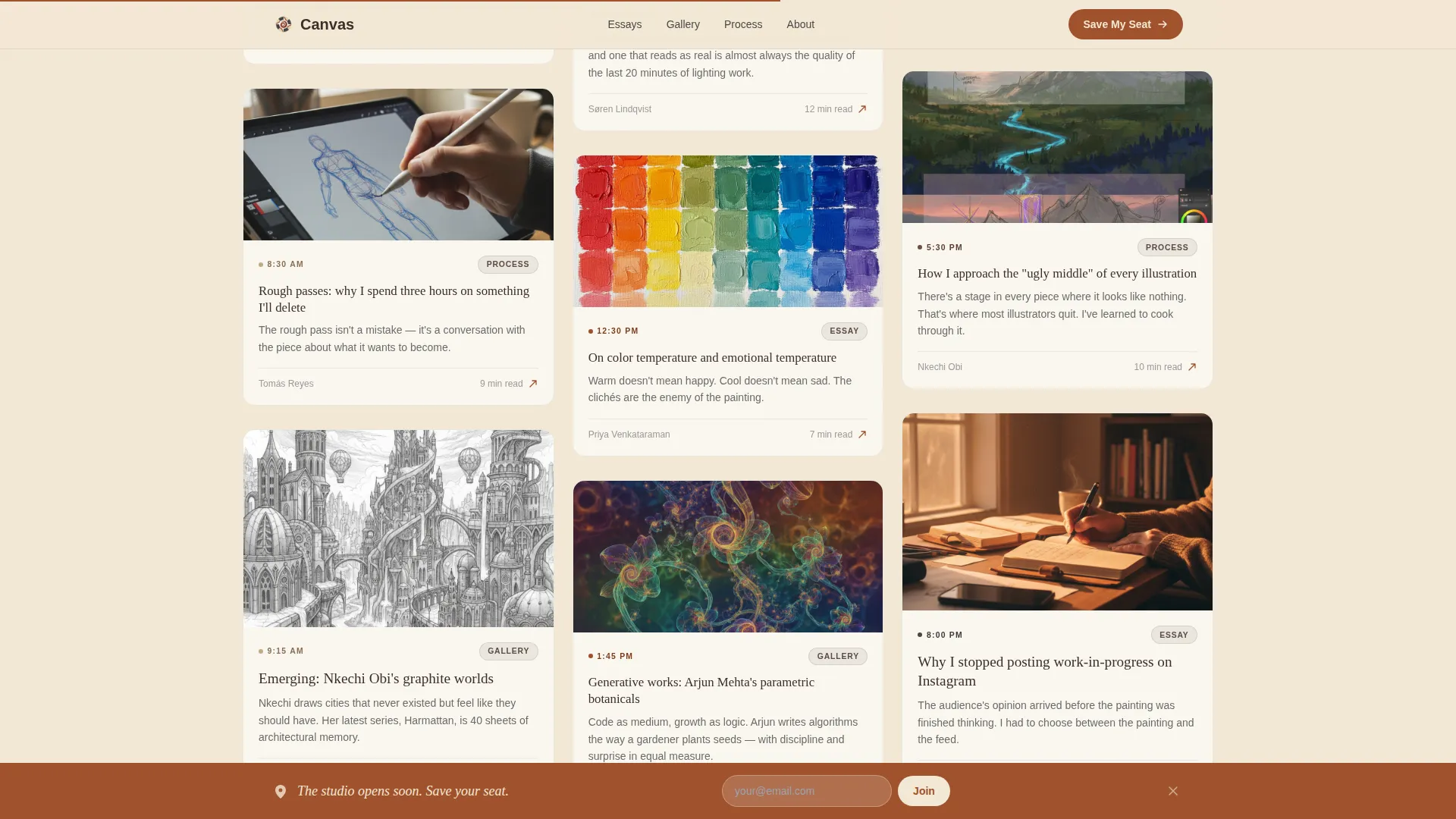 Digital Art Blog Coming Soon Landing Page