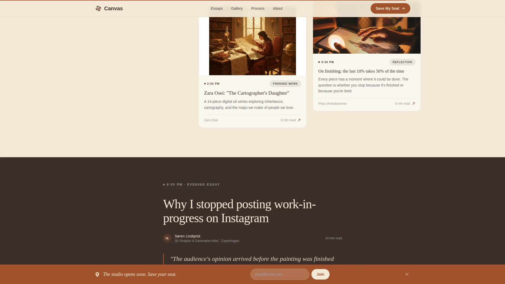 Digital Art Blog Coming Soon Landing Page
