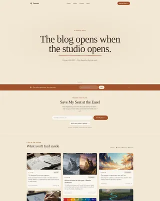 Digital Art Blog Coming Soon Landing Page