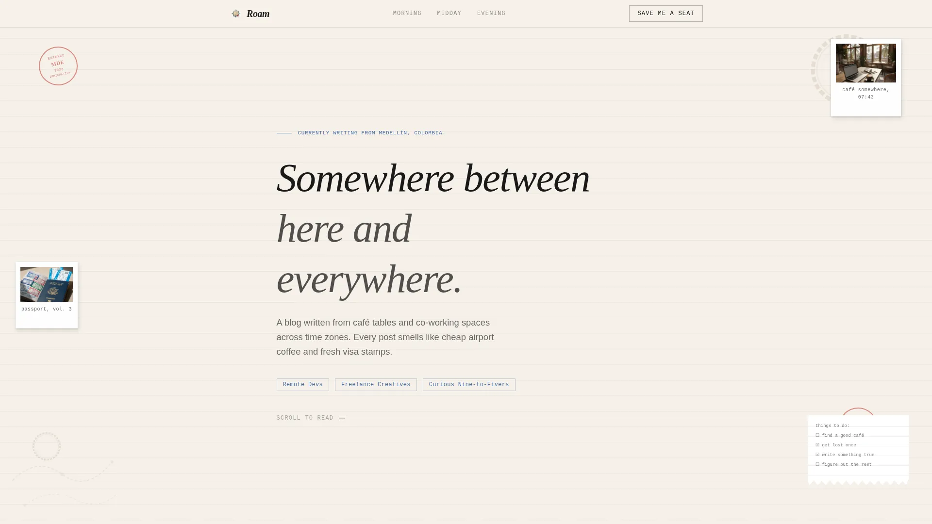 Digital Nomad Blog Landing Page Template