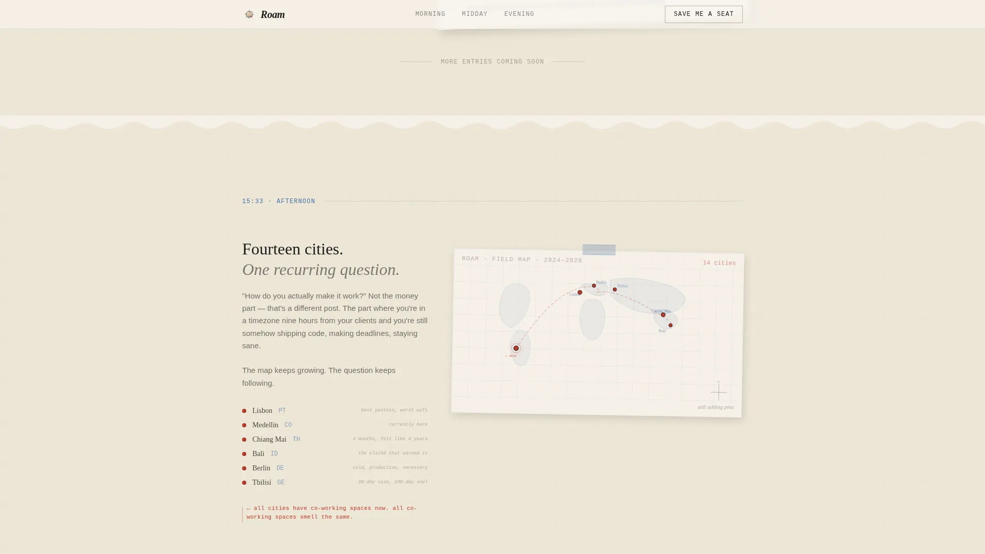 Digital Nomad Blog Landing Page Template