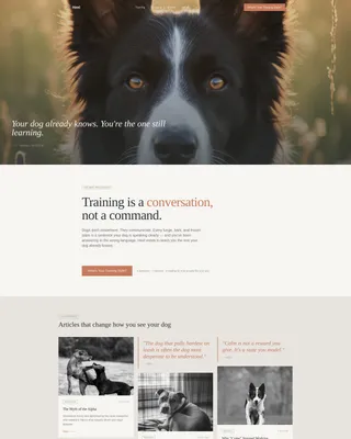 Dog Training Blog Landing Page Template