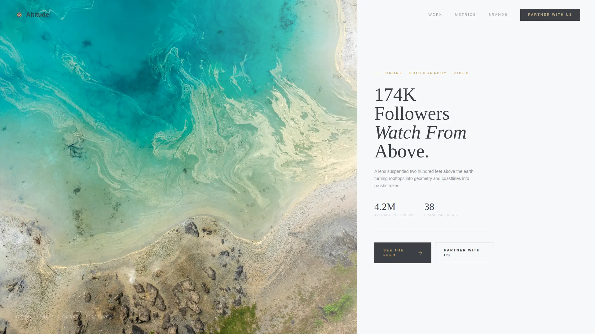 Stunning Dronephotography | Free Website Template | Rocket