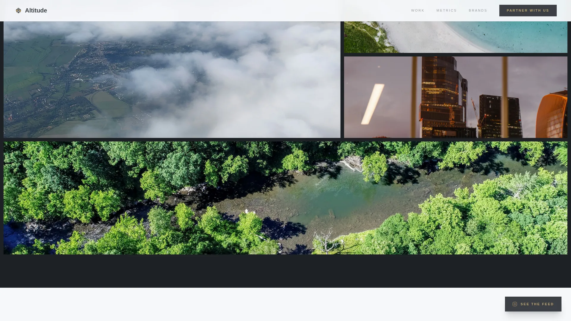 Stunning Dronephotography | Free Website Template | Rocket