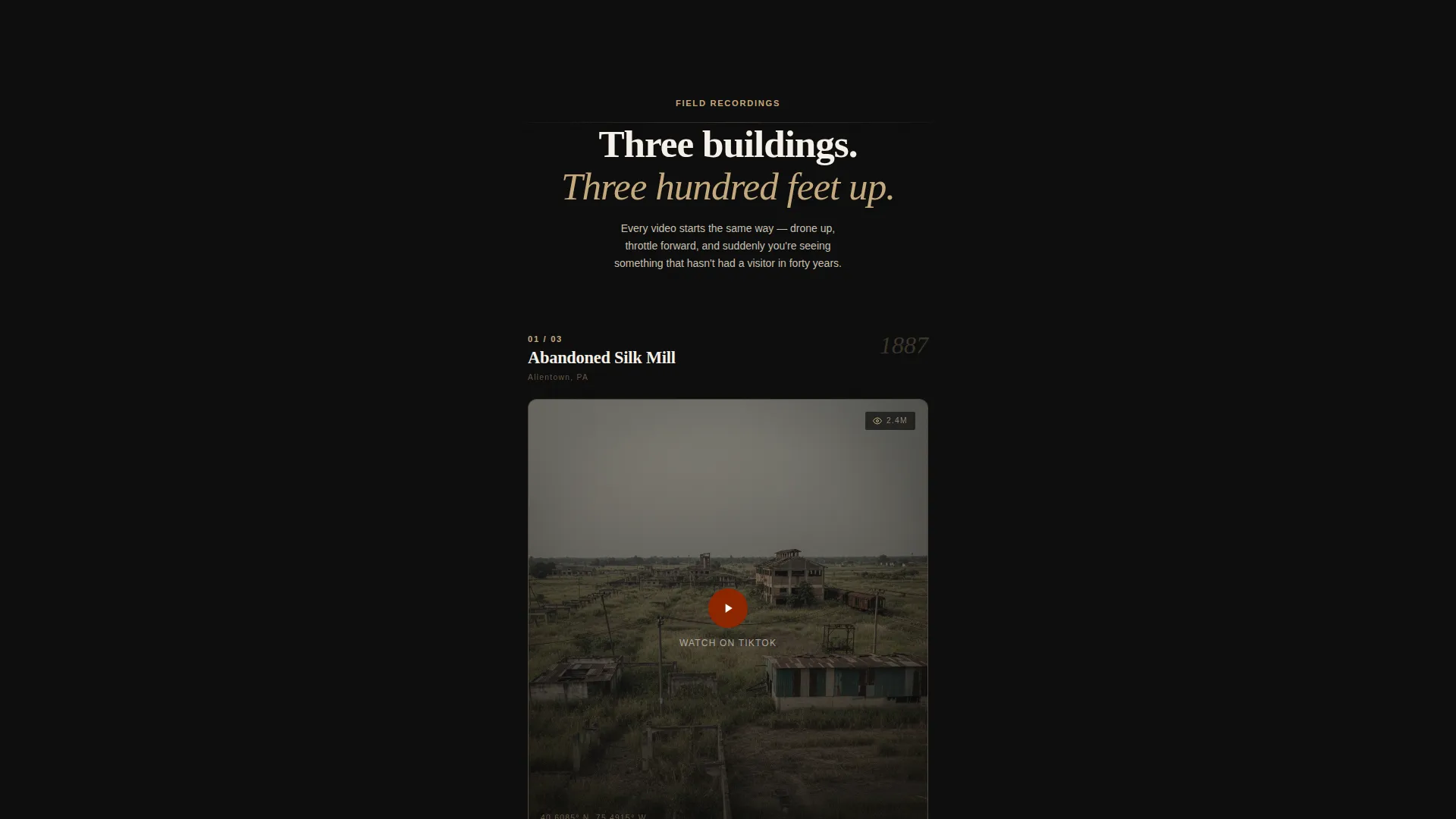 Atmospheric Aerial | Free Website Template | Rocket