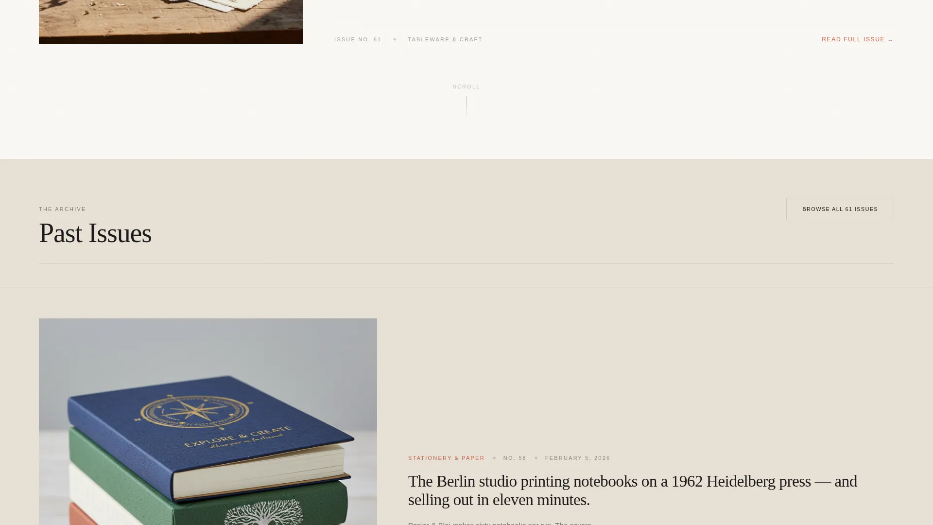 Curated eCommerce Newsletter Landing Page Template