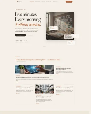 E-Commerce Daily Digest Landing Page Template