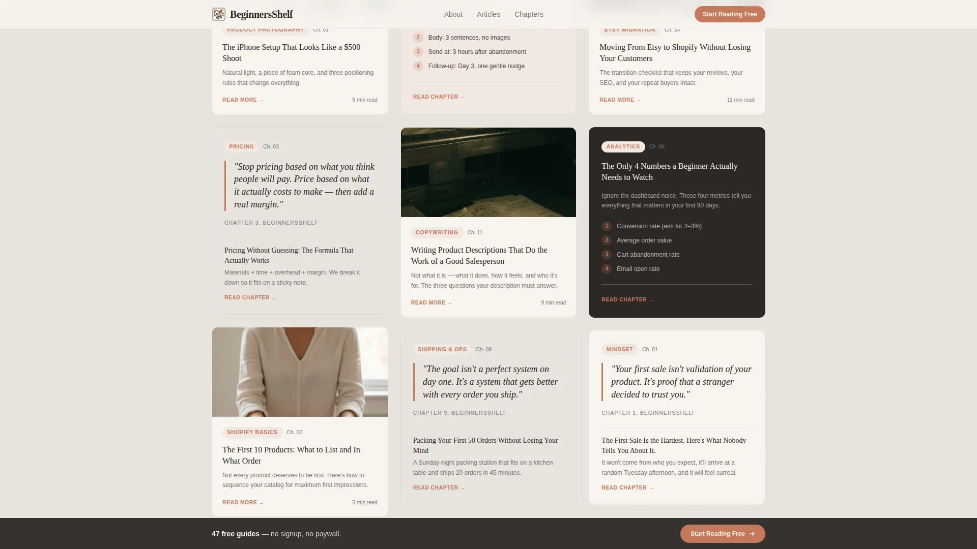 Editorial eCommerce Blog Landing Page Template