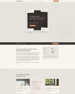 Editorial eCommerce Blog Landing Page Template