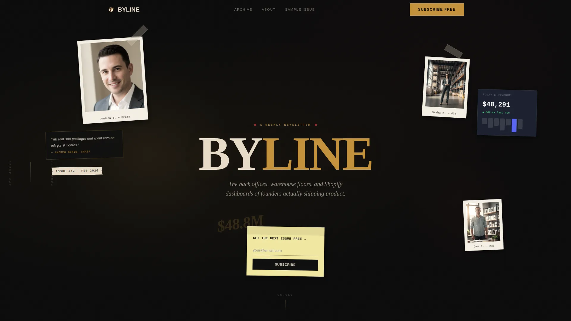 Cinematic eCommerce Newsletter Landing Page Template