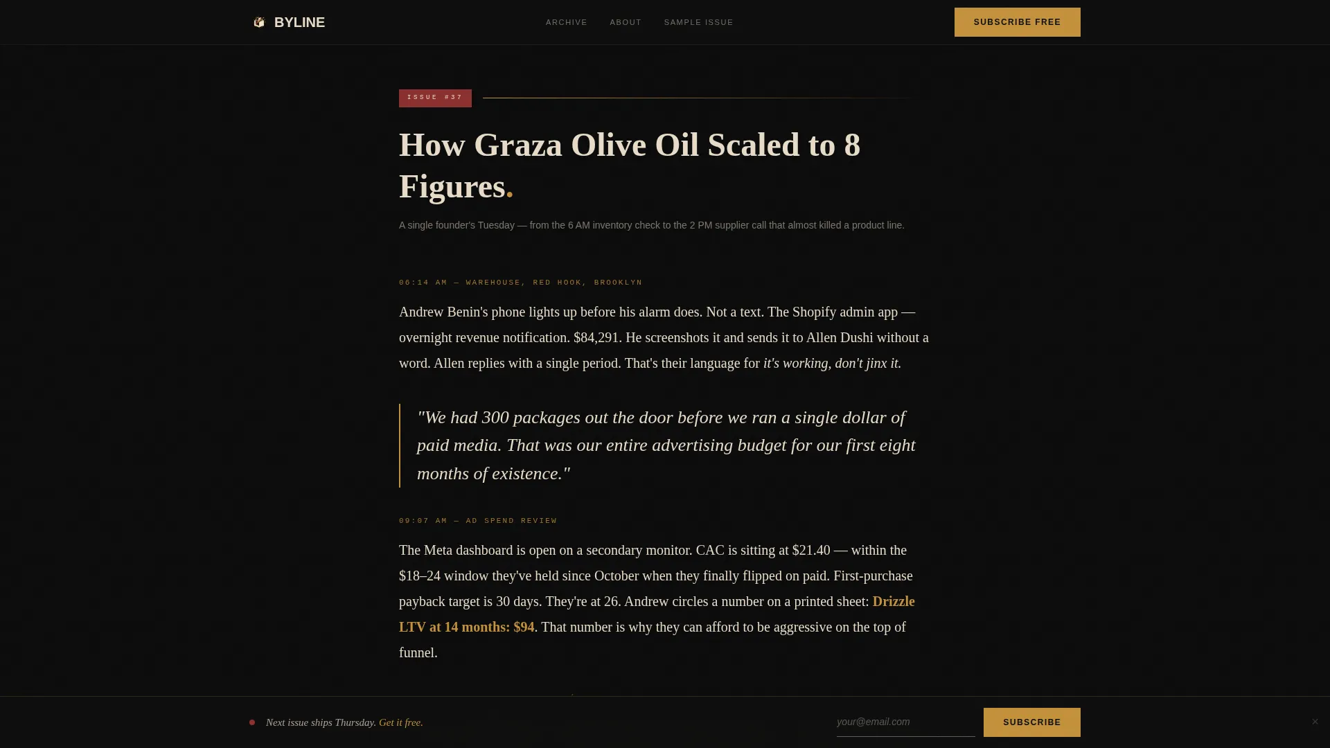 Cinematic eCommerce Newsletter Landing Page Template