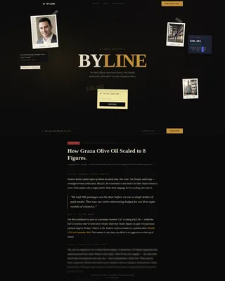 Cinematic eCommerce Newsletter Landing Page Template