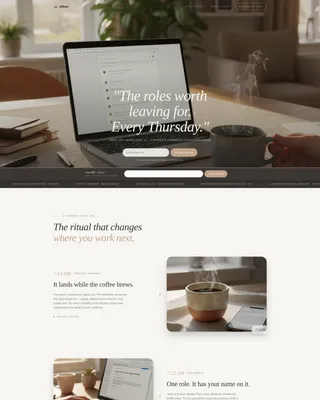 Curated E-Commerce Newsletter Landing Page Template