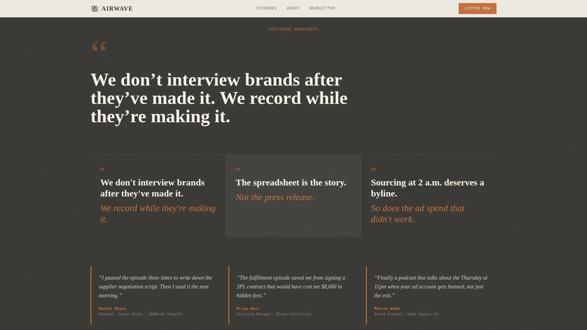 E-Commerce Podcast Landing Page Template