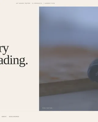 Horizontal Scroll Review Blog Landing Page Template