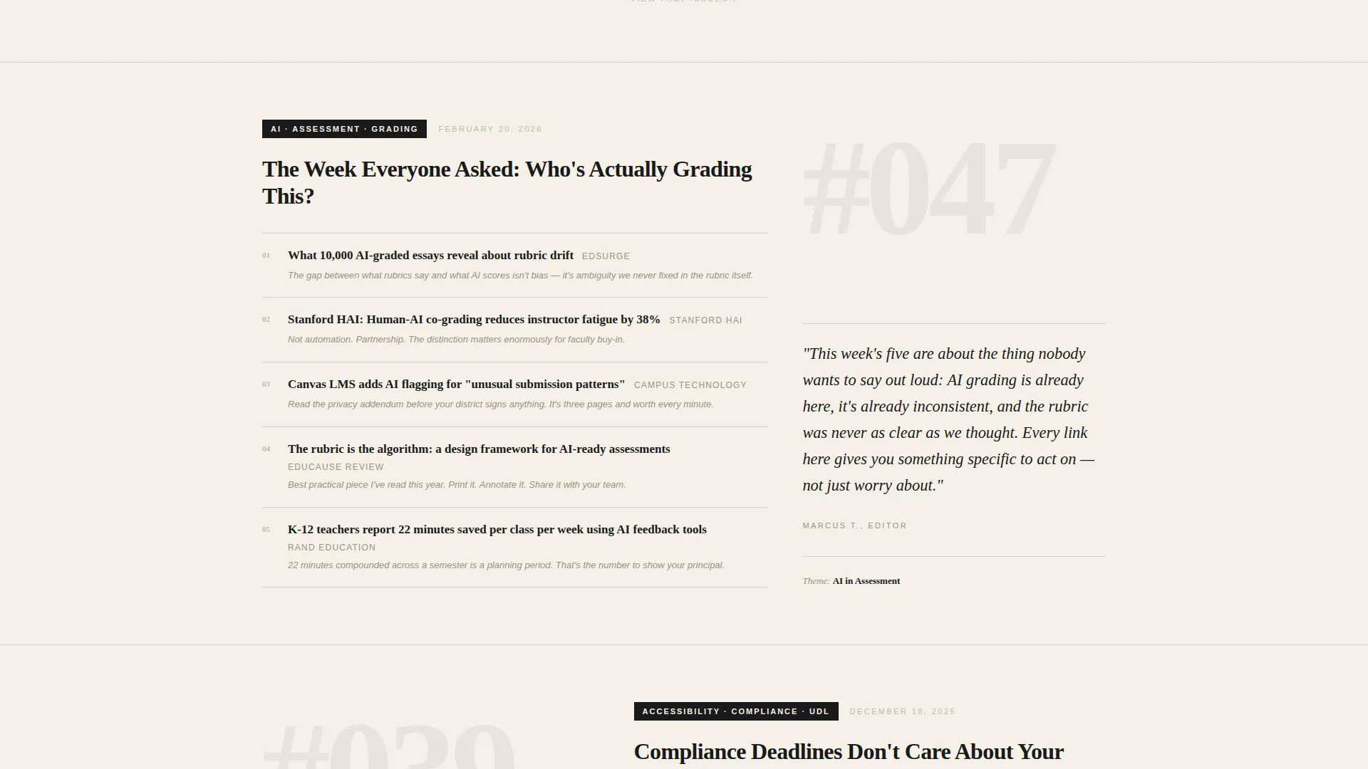 Premium Curated Landing Page Template