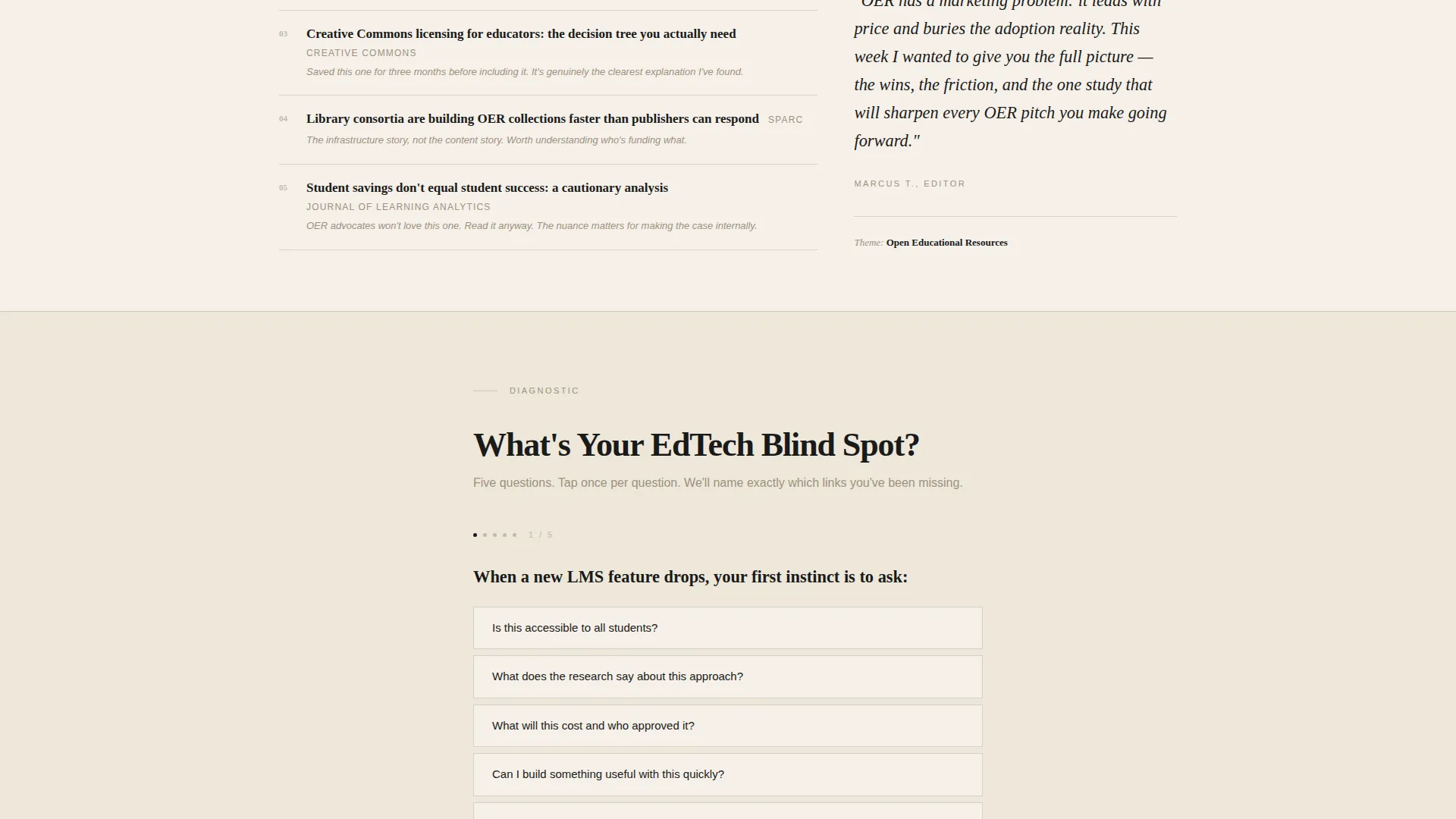 Premium Curated Landing Page Template