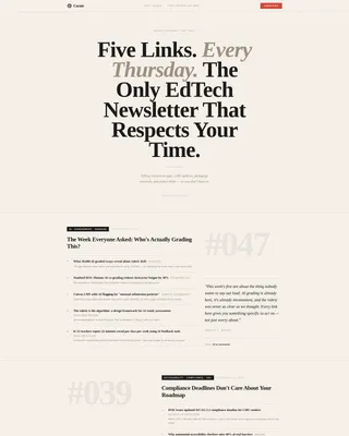 Premium Curated Landing Page Template