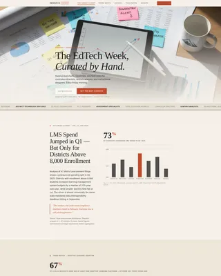 EdTech Newsletter Landing Page Template