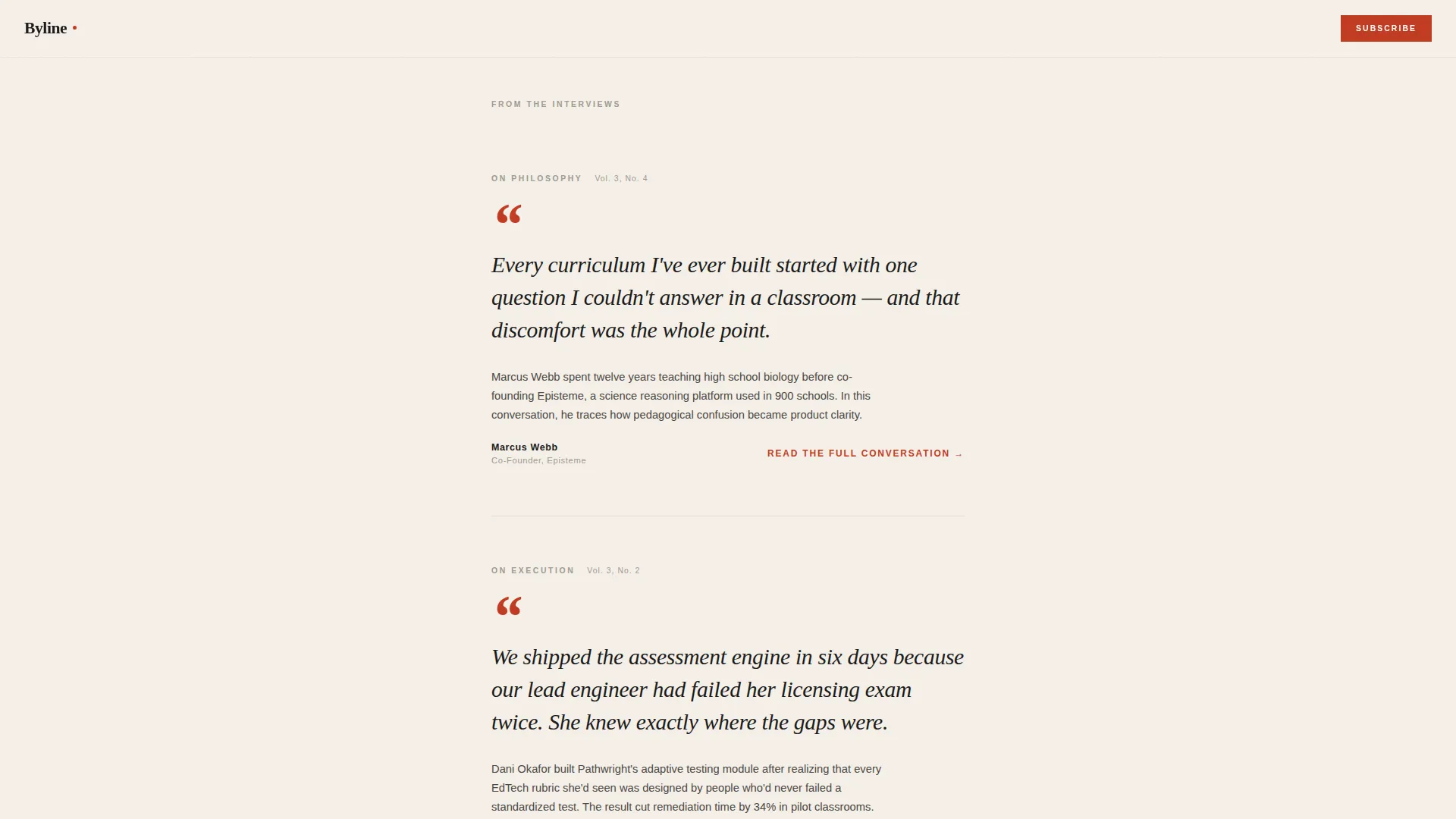 Edtech Interview Newsletter Landing Page Template