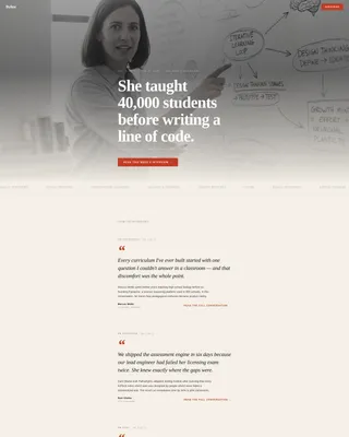 Edtech Interview Newsletter Landing Page Template