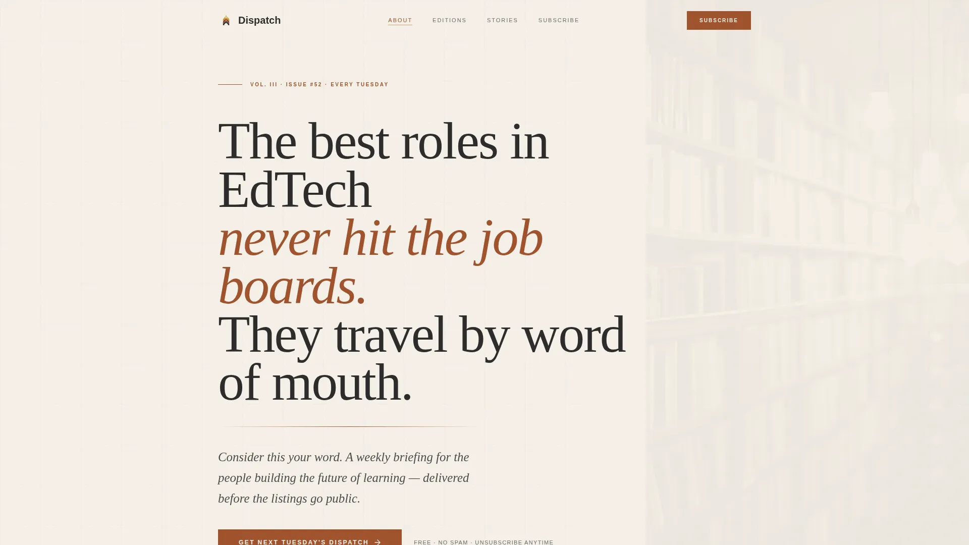 EdTech Newsletter Landing Page Template