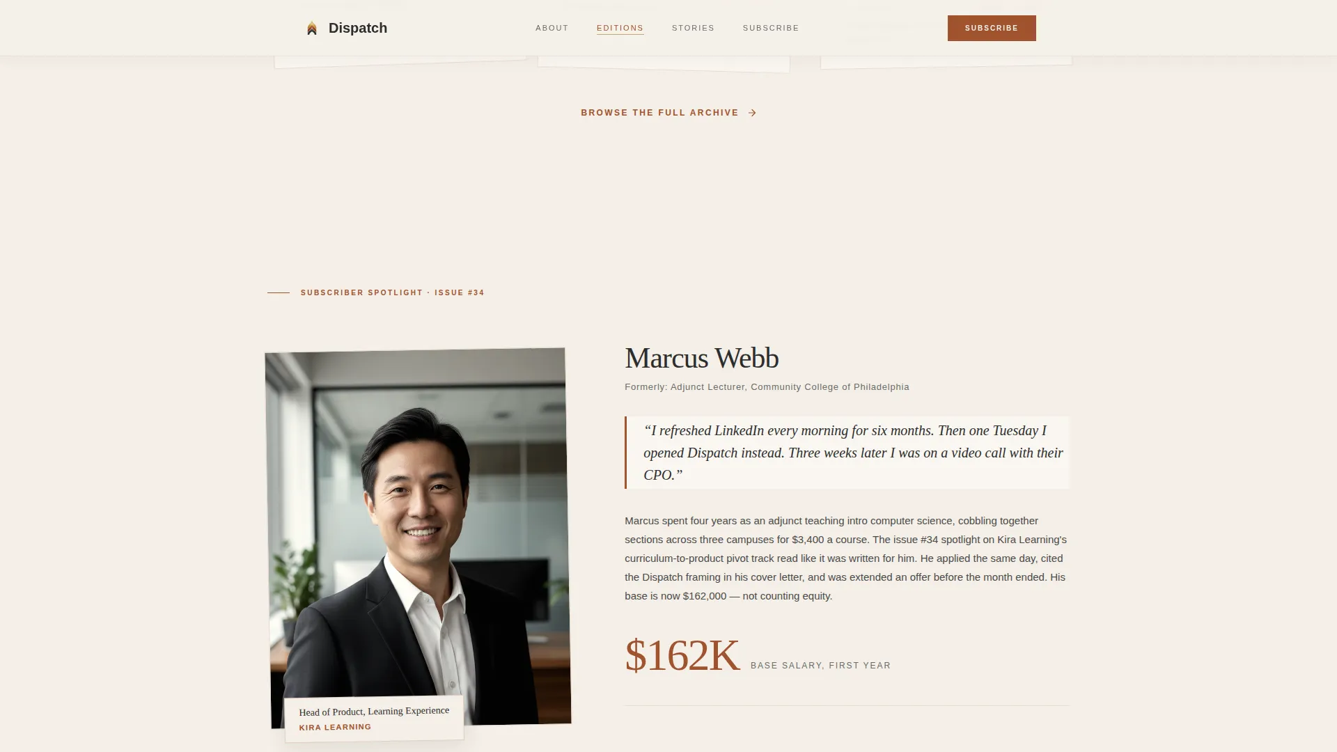 EdTech Newsletter Landing Page Template