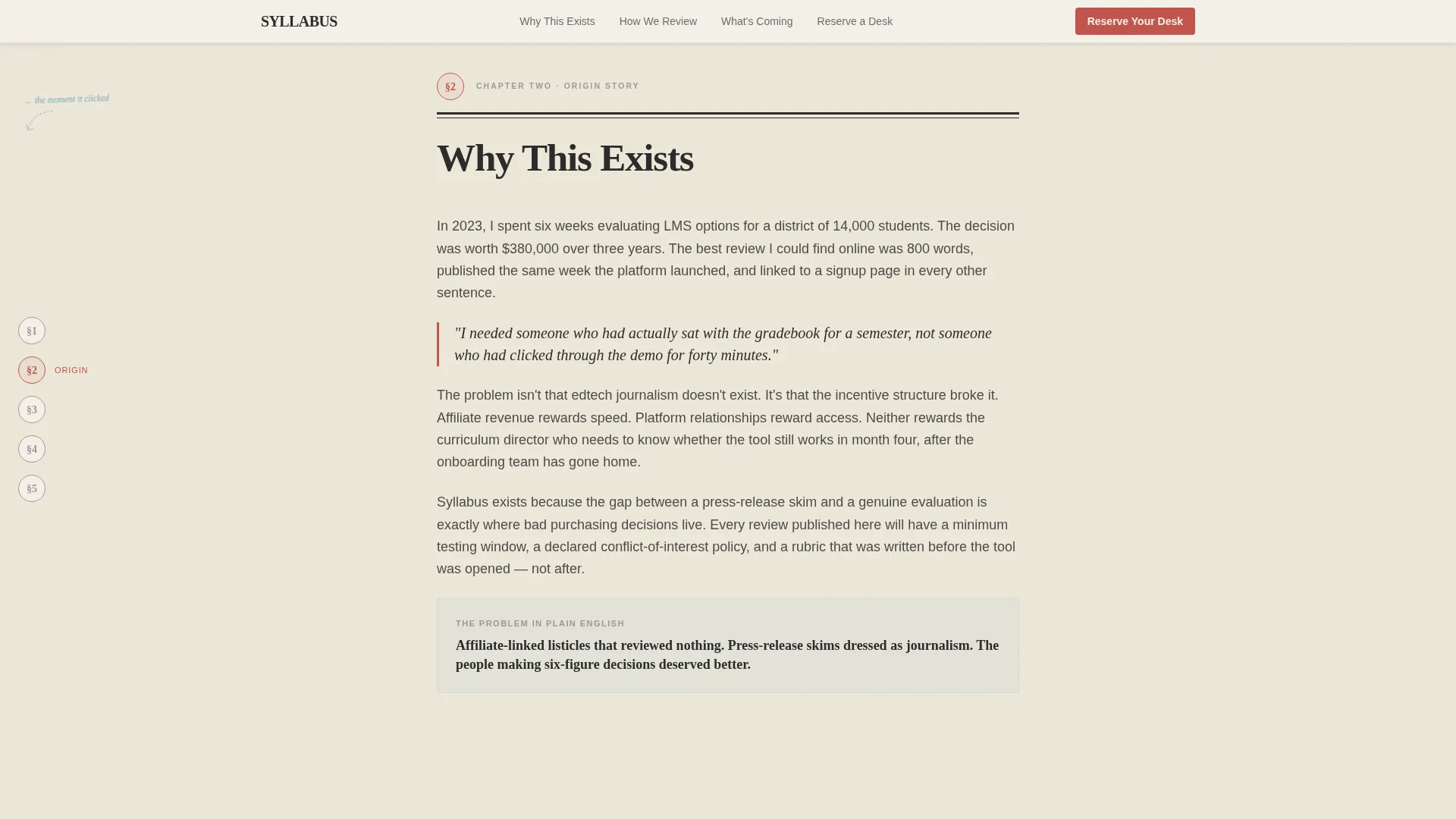 Edtech Review Blog Landing Page Template