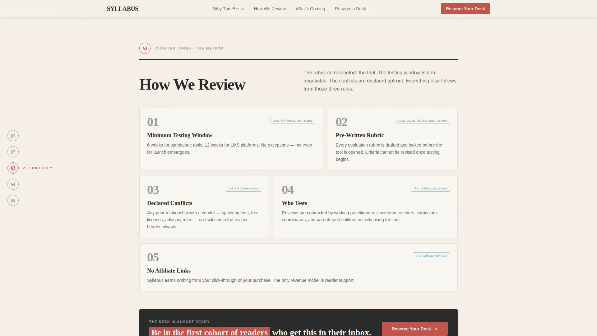 Edtech Review Blog Landing Page Template