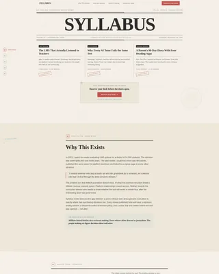 Edtech Review Blog Landing Page Template